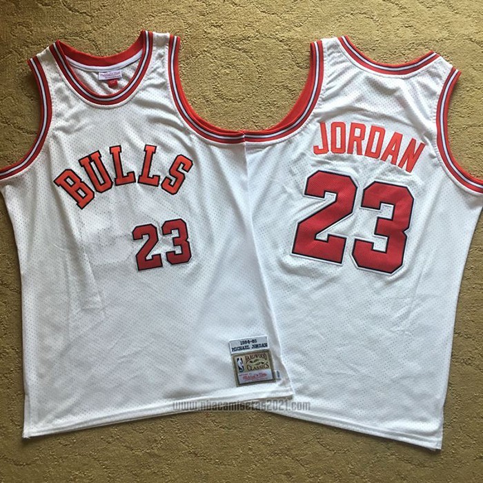 Camiseta Chicago Bulls Michael Jordan #23 Hardwood Classics 1984-85 Blanco